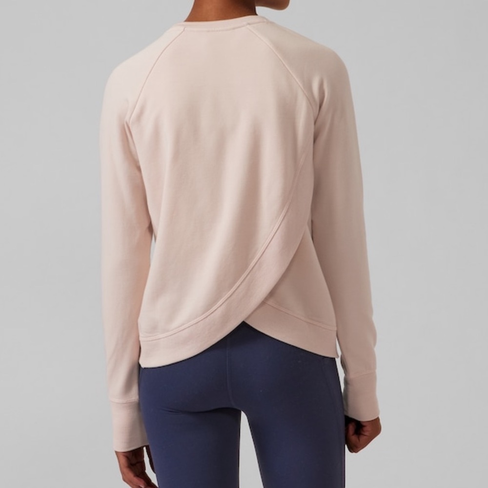 Athleta Girl Cozy Cross Your Fingers Sweatshirt in Orchid Pink